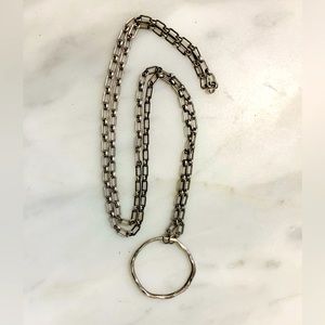 Saundra Messenger Seterling Silver Circle Necklace